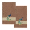 Linum Home Textiles Penelope 2-pc. Embellished Animal Bath Towel In Brown