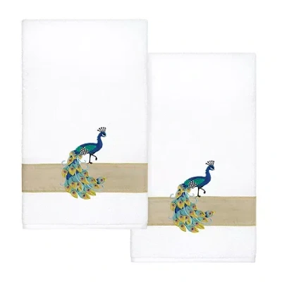 Linum Home Textiles Penelope 2-pc. Embellished Animal Bath Towel In Gray