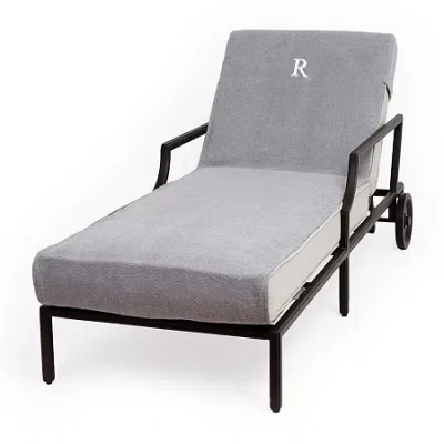 Linum Home Textiles Personalized Chaise Lounge Cover Chair Protector In Gray