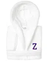 Linum Home Textiles Personalized Linum Kids Large Super Plush Hooded Bathrobe  With Navy Bookman Fon