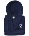 Linum Home Textiles Personalized Linum Kids Large Super Plush Hooded Bathrobe  With White Bookman Fo