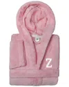 Linum Home Textiles Personalized Linum Kids Small Super Plush Hooded Bathrobe  With Purple Bookman F