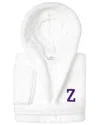 Linum Home Textiles Personalized Linum Kids Large Super Plush Hooded Bathrobe  With Navy Bookman Fon