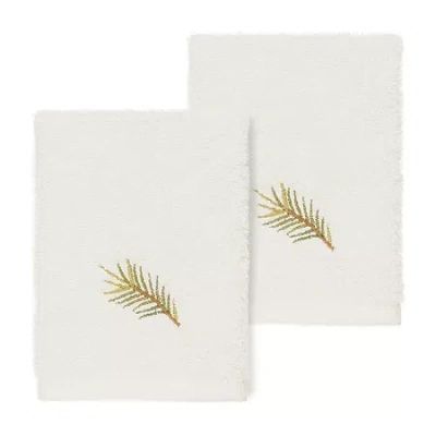 Linum Home Textiles Pierre 2-pc. Embellished Washcloth In Sand