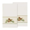 Linum Home Textiles Pierre Embellished 2-pc. Embellished Floral Bath Towel In Sand