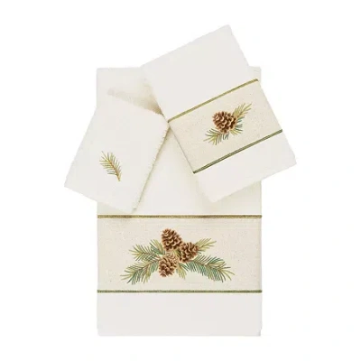 Linum Home Textiles Pierre Embellished 3-pc. Bath Towel Set In Multi