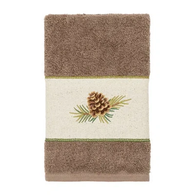Linum Home Textiles Pierre Embellished Hand Towel In Brown