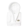 Linum Home Textiles Plush Cheetah Crown Little & Big Girls Long Sleeve Bathrobe In White