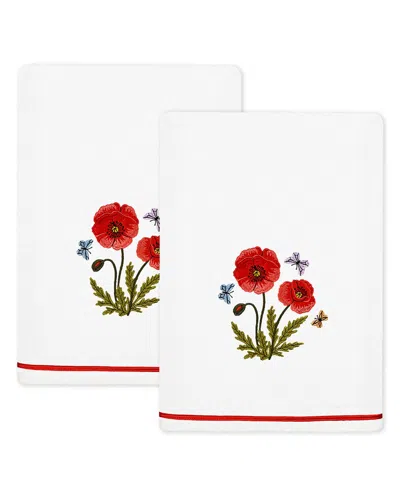 Linum Home Textiles Polly 2pc Embellished Turkish Cotton Bath Towel Set
