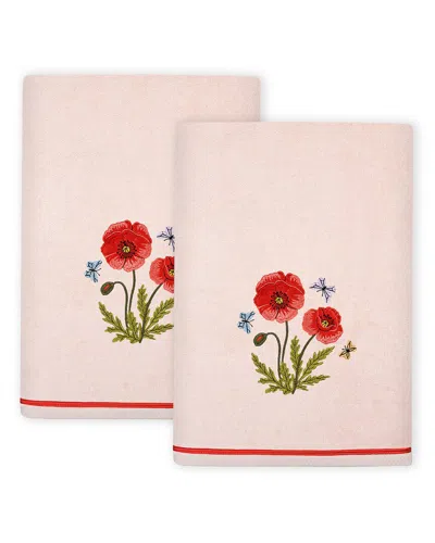 Linum Home Textiles Polly 2pc Embellished Turkish Cotton Bath Towel Set