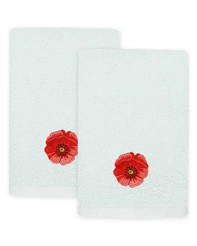 Linum Home Textiles Polly 2pc Embellished Turkish Cotton Fingertip Towel Set
