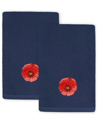 Linum Home Textiles Polly 2pc Embellished Turkish Cotton Fingertip Towel Set