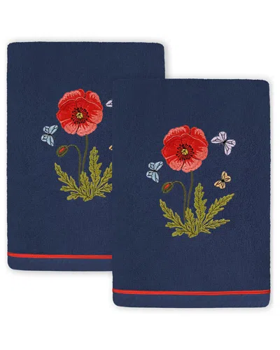 Linum Home Textiles Polly 2pc Embellished Turkish Cotton Hand Towel Set
