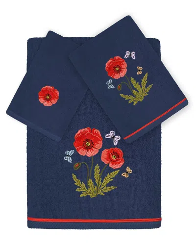 Linum Home Textiles Polly 3pc Embellished Turkish Cotton Towel Set