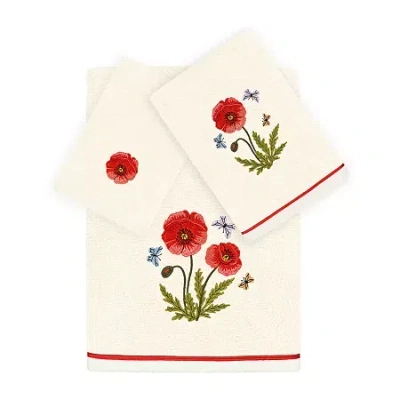 Linum Home Textiles Polly Embellished 3-pc. Bath Towel Set In Multi