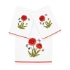 Linum Home Textiles Polly Embellished 3-pc. Bath Towel Set In White