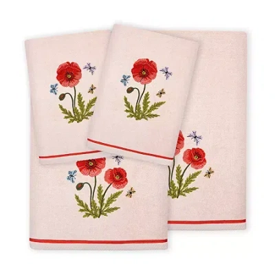 Linum Home Textiles Polly Embellished 4-pc. Bath Towel Set In Pink