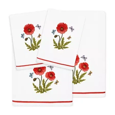 Linum Home Textiles Polly Embellished 4-pc. Bath Towel Set In White