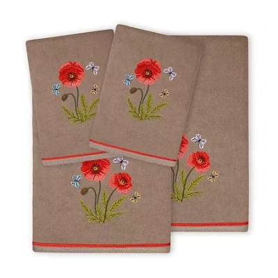 Linum Home Textiles Polly Embellished 4-pc. Bath Towel Set In Gray