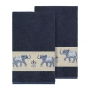 Linum Home Textiles Quinn 2-pc. Embellished Animal Bath Towel In Blue