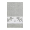 Linum Home Textiles Quinn Embellished Animal Bath Towel In Gray
