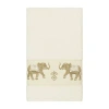 Linum Home Textiles Quinn Embellished Animal Bath Towel In Sand