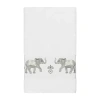 Linum Home Textiles Quinn Embellished Animal Bath Towel In White