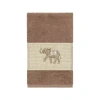 Linum Home Textiles Quinn Embellished Hand Towel In Brown
