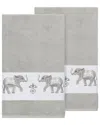 Linum Home Textiles Quinn Turkish Cotton 2pc Embellished Bath Towel Set