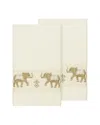 Linum Home Textiles Quinn Turkish Cotton 2pc Embellished Bath Towel Set