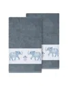 Linum Home Textiles Quinn Turkish Cotton 2pc Embellished Bath Towel Set