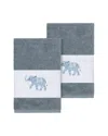 Linum Home Textiles Quinn Turkish Cotton 2pc Embellished Hand Towel Set