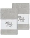 Linum Home Textiles Quinn Turkish Cotton 2pc Embellished Hand Towel Set