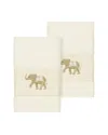 Linum Home Textiles Quinn Turkish Cotton 2pc Embellished Hand Towel Set