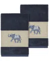 Linum Home Textiles Quinn Turkish Cotton 2pc Embellished Hand Towel Set