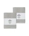 Linum Home Textiles Quinn Turkish Cotton 2pc Embellished Washcloth Set