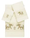 Linum Home Textiles Quinn Turkish Cotton 3pc Embellished Towel Set