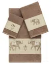 Linum Home Textiles Quinn Turkish Cotton 3pc Embellished Towel Set