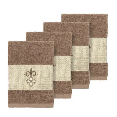 Linum Home Textiles Quinn Turkish Cotton Washcloth In Latte