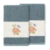 Linum Home Textiles Rebecca 2-pc. Embellished Hand Towel In Blue