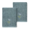 Linum Home Textiles Rebecca 2-pc. Embellished Washcloth In Blue