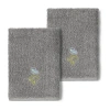 Linum Home Textiles Rebecca 2-pc. Embellished Washcloth In Gray