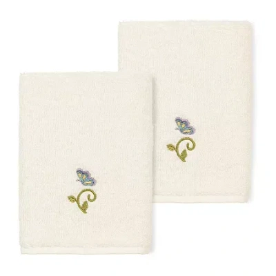 Linum Home Textiles Rebecca 2-pc. Embellished Washcloth In Sand