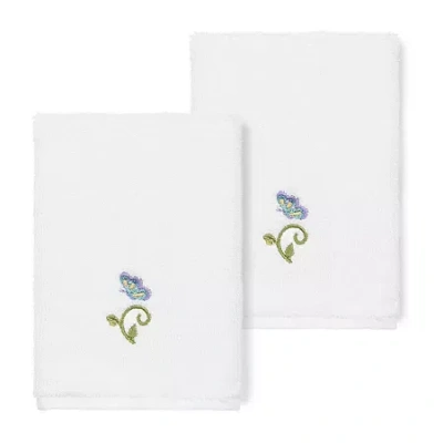 Linum Home Textiles Rebecca 2-pc. Embellished Washcloth In White