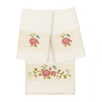 Linum Home Textiles Rebecca Embellished 3-pc. Bath Towel Set In Sand