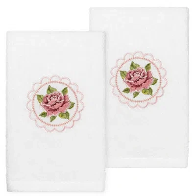 Linum Home Textiles Rosalee Turkish Cotton Hand Towel In White