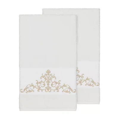 Linum Home Textiles Scarlet Embellished 2-pc. Bath Towel Set In White