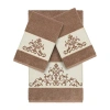Linum Home Textiles Scarlet Embellished 3-pc. Bath Towel Set In Brown