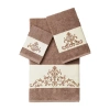 Linum Home Textiles Scarlet Embellished 3-pc. Bath Towel Set In Brown