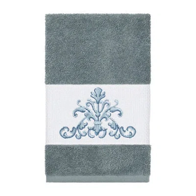 Linum Home Textiles Scarlet Embellished Hand Towel In Blue